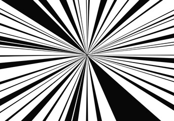 Black and White Radial Lines Pattern.