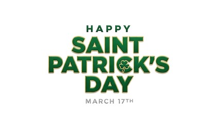 Fototapeta premium Happy saint patrick's day celebration with shamrock emblem on march 17th