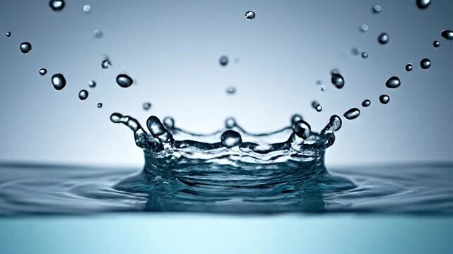 Captivating water crown splash creating an invigorating burst of dynamic liquid droplets