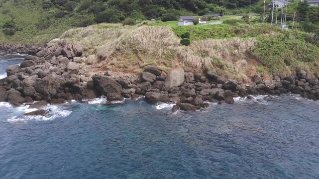 【4Kドローン空撮】震災前の石川県輪島市門前町・皆月海岸。海底隆起前の美しい磯場と日本海（2024年震災前の撮影アーカイブ）
