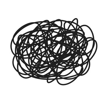 Messy scribble line tangle doodle
