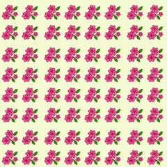 Seamless pink cherry blossom floral pattern. Spring nature background illustration.