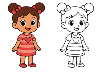 fantasy castle, cartoon castle, castle coloring page, outline castle, kids coloring sheet, dual format image, colored and outline version, printable castle, educational fantasy art, whimsical castle, 