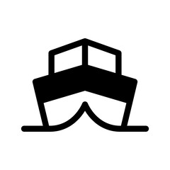 Cargo Ship Icon Vector Symbol Design Illustration