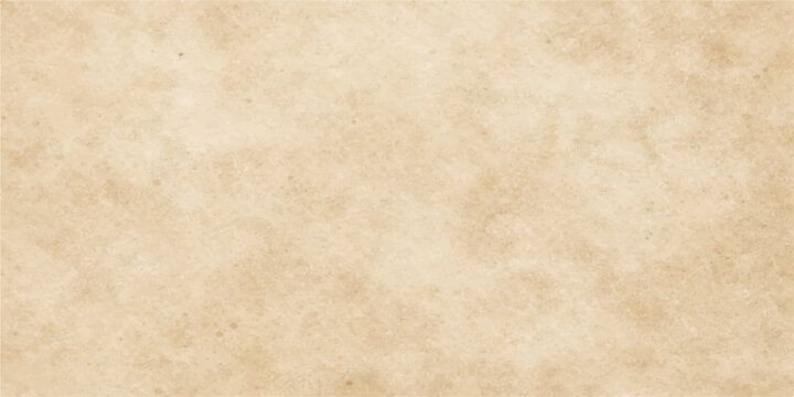 Aged vintage parchment paper with a stained grunge texture and worn sepia surface creates a blank antique background for retro design