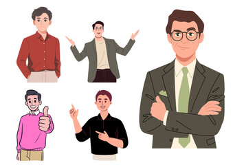 Fototapeta premium A Man gesture with transparent background 