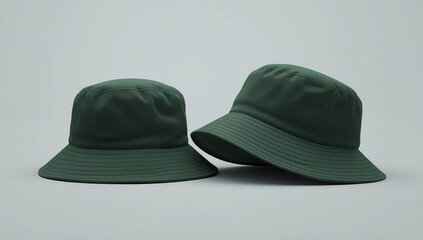 Blank bucket hat color black on white background