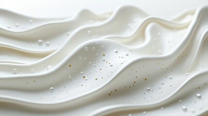 Abstract White Cream Texture with Golden Droplets texture white cream golden background pattern wave