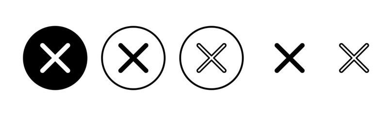 Obraz premium Close icon logo design. Delete sign and symbol. cross sign