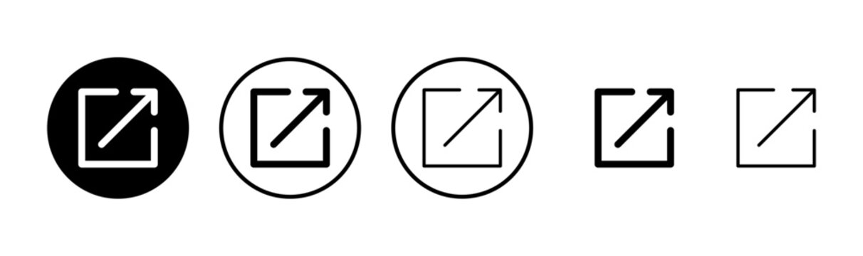 External link icon logo design. link sign and symbol. hyperlink symbol