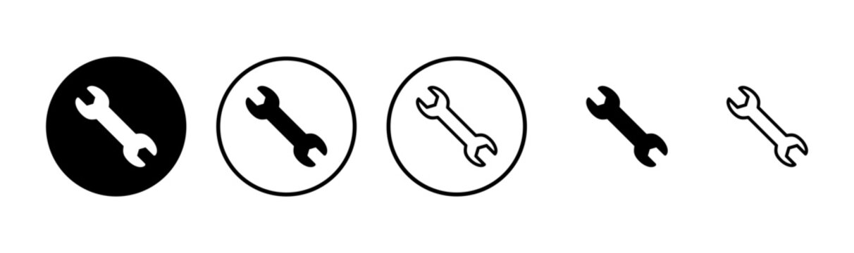 Wrench icon logo design. repair icon. tools sign and symbol
