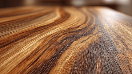 Fototapeta premium Close-up of wood grain, warm tones, soft edges, clean seams, realistic studio lighting reflections, high-resolution detailed textures