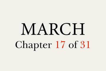March chapter 17 of 31 with a cream background