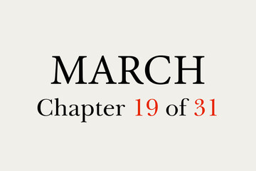 March chapter 19 of 31 with a cream background