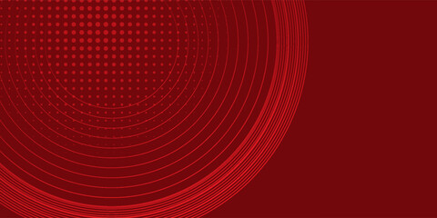 Backdrop red circle background with dynamic shapes composition vector abstract simple circle