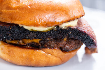 american barbequed beef brisket hamburger