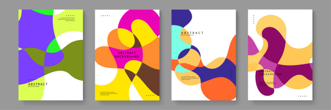 Elegant minimalist posters utilizing organic fluid shapes and soft wavy elements to create a calm yet modern visual experience