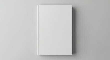 Minimalist blank white book mockup template for design presentation and branding.