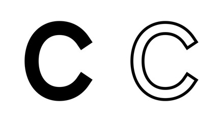 Fototapeta premium Copyright icon symbol for apps and websites. copyright sign and symbol