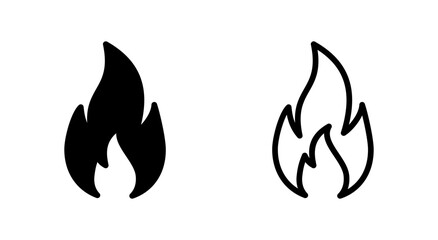 Fototapeta premium Fire icon symbol for apps and websites. fire sign and symbol