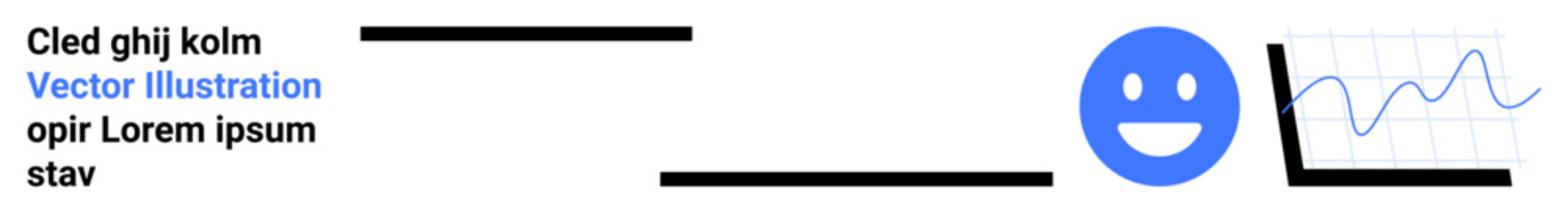Fototapeta premium Business analysis, user satisfaction, data reporting, analytics, customer insights, feedback tracking. happy face next to a line graph. Analytics and user satisfaction concept