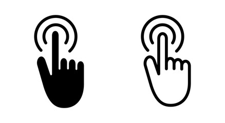 Fototapeta premium Hand cursor icon symbol for apps and websites. cursor sign and symbol. hand cursor icon clik