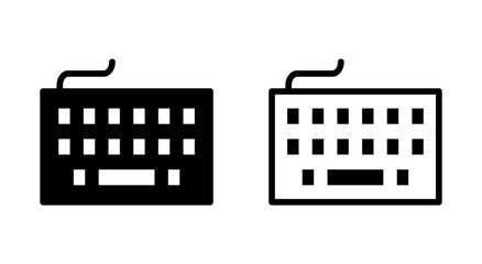 Keyboard icon symbol for apps and websites. keyboard sign and symbol