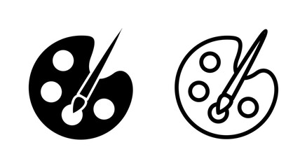 Paint icon symbol for apps and websites. paint brush sign and symbol. paint roller icon vector