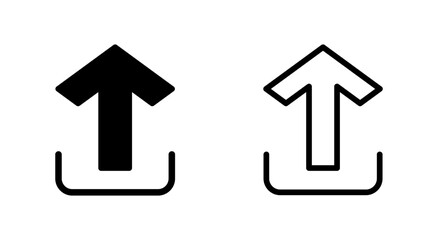 Upload icon symbol for apps and websites. load data sign and symbol