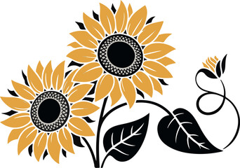 Sunflower Design clipart vector