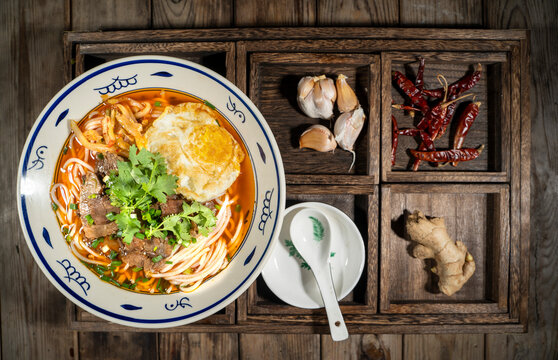 Changsha Spicy Beef Rice Noodles Rich Flavor Bowl