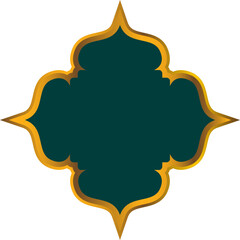 Islamic Ramadan Label Badge Shape