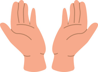 Praying Open Palms Gesture