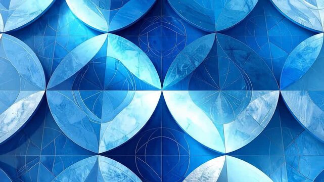 Abstract geometric pattern with blue and white tones, creating a visually appealing background.