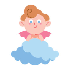 Cupid Angel Valentine Flat Vector
