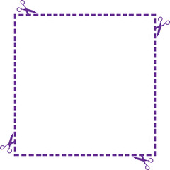 scissor cutting guides paper border frame design
