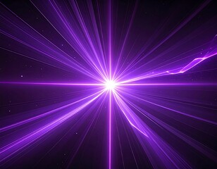 Obraz premium A bright purple light with radiating lines on a dark background