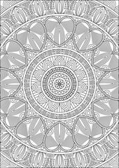Hand Drawn Mandala Decorative Art Adult Coloring Book Pages Vector