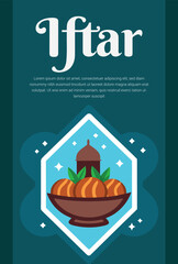 Iftar celebration: a serene illustration symbolizing the breaking of fast during the holy month of ramadan