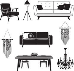 Black and white furniture and home decor interior black and white living room chair