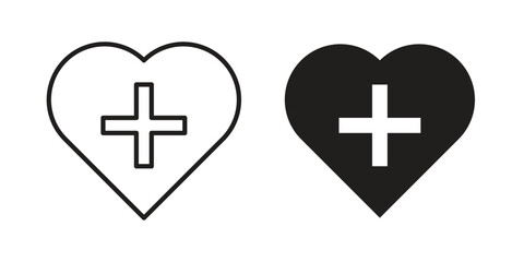 Obraz premium Heal icons suitable for infographics, websites and print media and interfaces. Line vector icon.