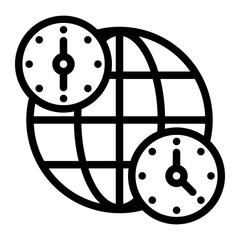 time zone difference icon