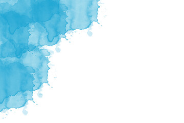 Obraz premium Blue Watercolor Splatter Isolated Element for Creative Design