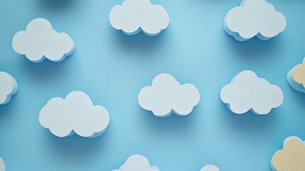 Light blue and beige clouds arranged on a light blue background.