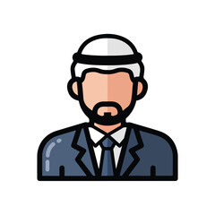 Obraz premium A cartoon man in a suit and tie