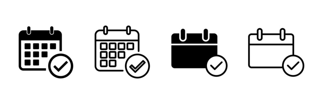 Calendar icon set. Calender symbol. calendar vector icon
