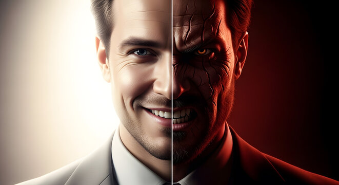 A visual representation of duality or split personality