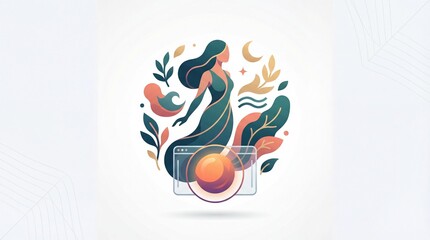 Clean Web Design Theme Using Hi-Res Graphic Design of Isolated Woman with web design, graphic design, woman, african american, executive, hi-res