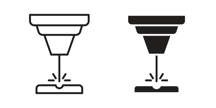 Laser machine icons suitable for infographics, websites and print media and interfaces. Line vector icon.