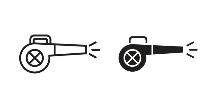 Leaf blower icons suitable for infographics, websites and print media and interfaces. Line vector icon.